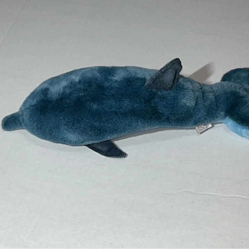 Gund 1986 Vintage‎ Blue Bottle Nosed Dolphin Stuffed Plush Stuffed Animal